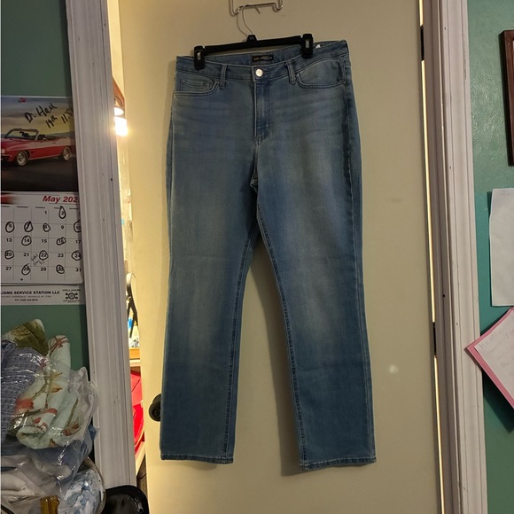 Light Blue Denim Jean Lee Ladies (14) NWOT - Picture 1 of 10